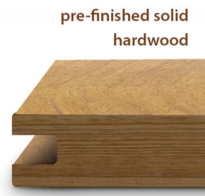 Hardwood | Side profile of solid hardwood
