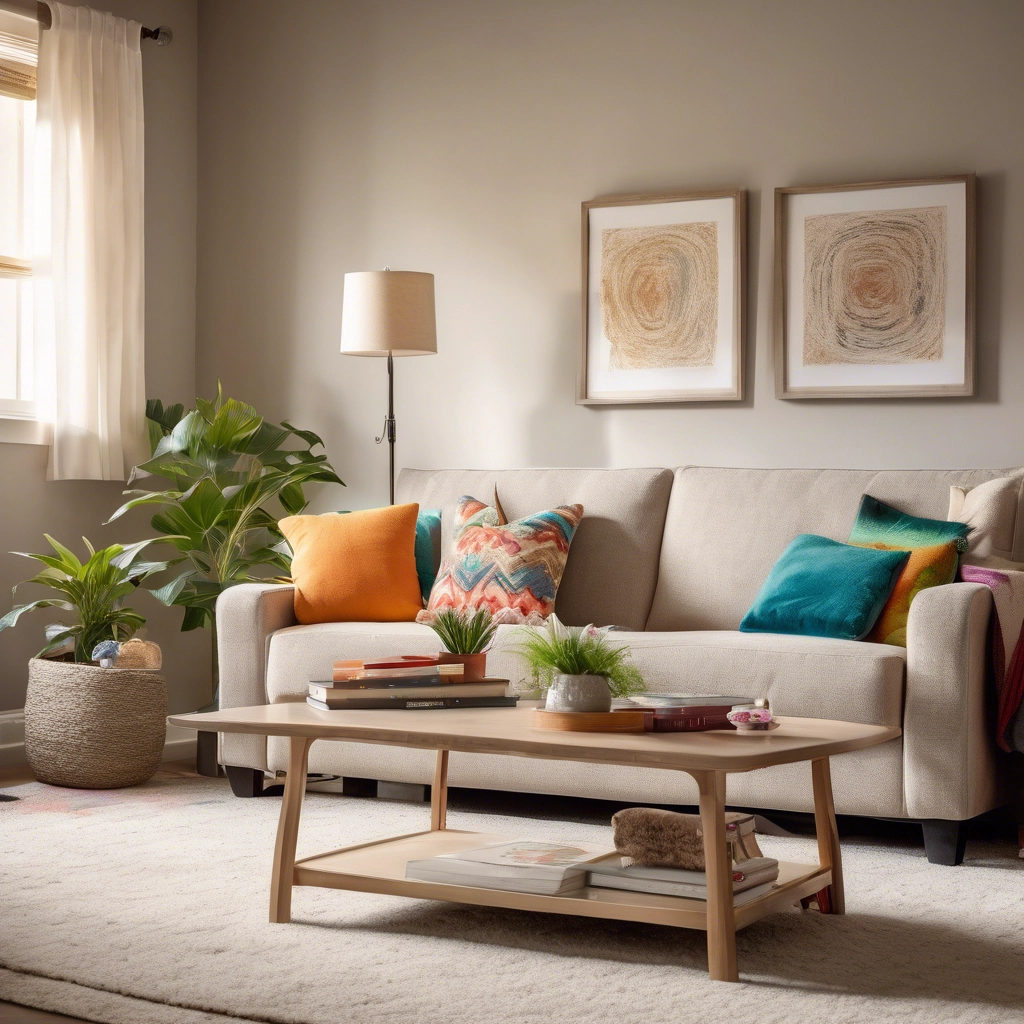 An image of a living room with carpet & underpad